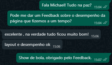 Feedback Michael Traeger